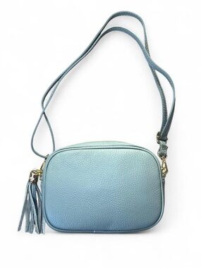 Gray purse with tassel